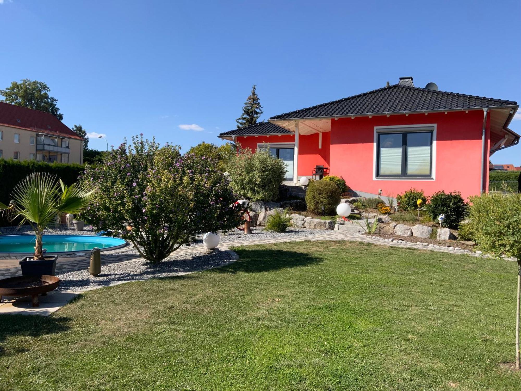 Ferienhaus Luebke, Gartenblick Mühlhausen Kültér fotó
